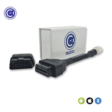 Load image into Gallery viewer, GaragePro OBD scanner with Yamaha connector cable and packaging. Compatible with Android, iOS, and Bluetooth.