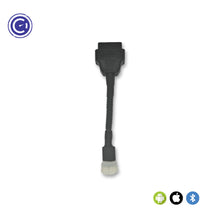Load image into Gallery viewer, GaragePro Royal Enfield and TVS connector cable displayed with packaging. Compatible with Android, iOS, and Bluetooth.