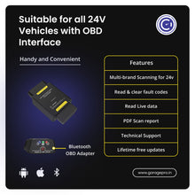 Load image into Gallery viewer, GaragePro OBD Scanner for HCV (24 Volts)