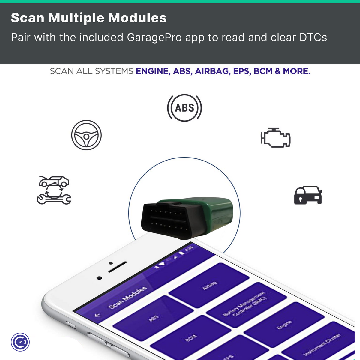 GaragePro OBD scanner for Garages- Unlimited car scanning with special functions