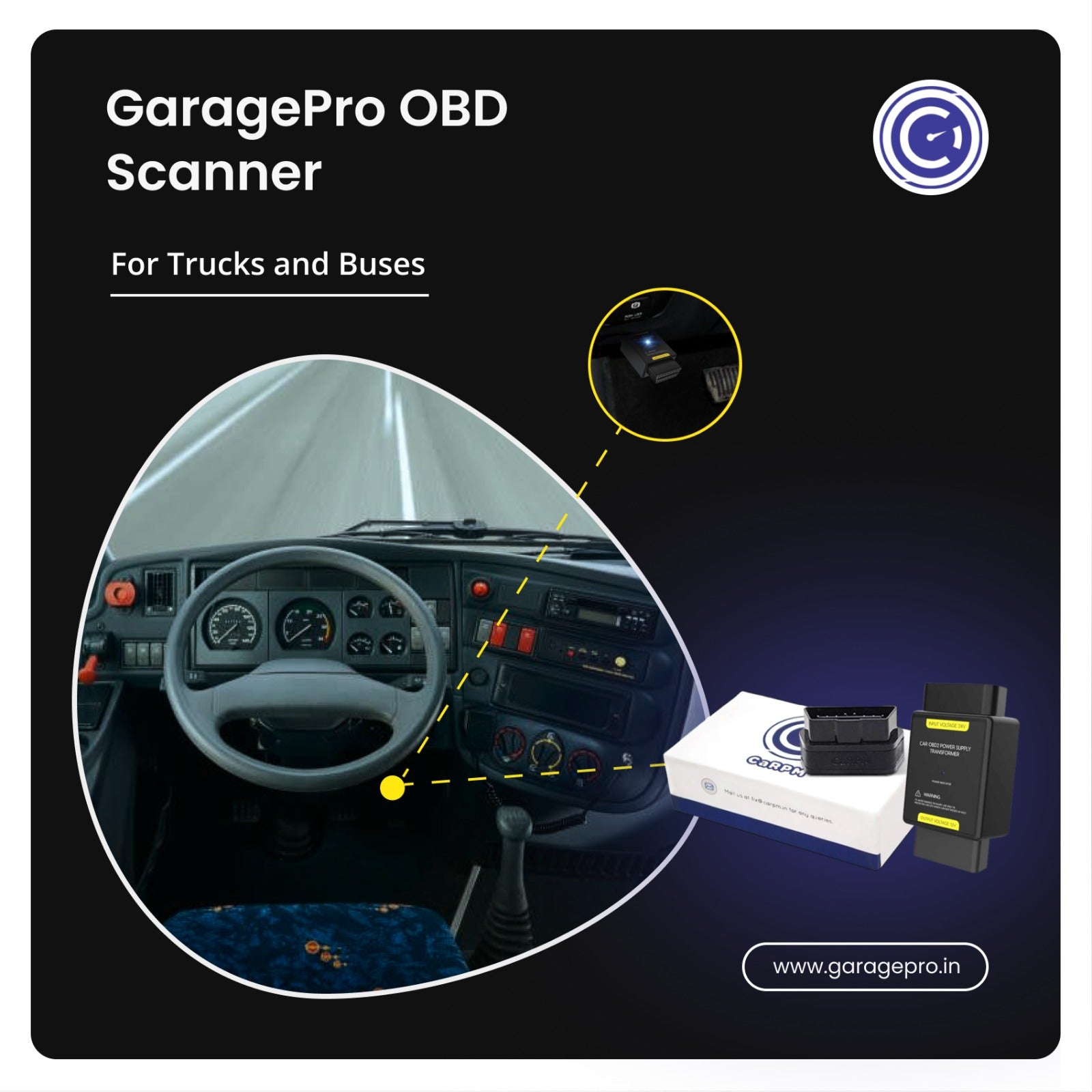 GaragePro OBD Scanner for HCV (24 Volts)