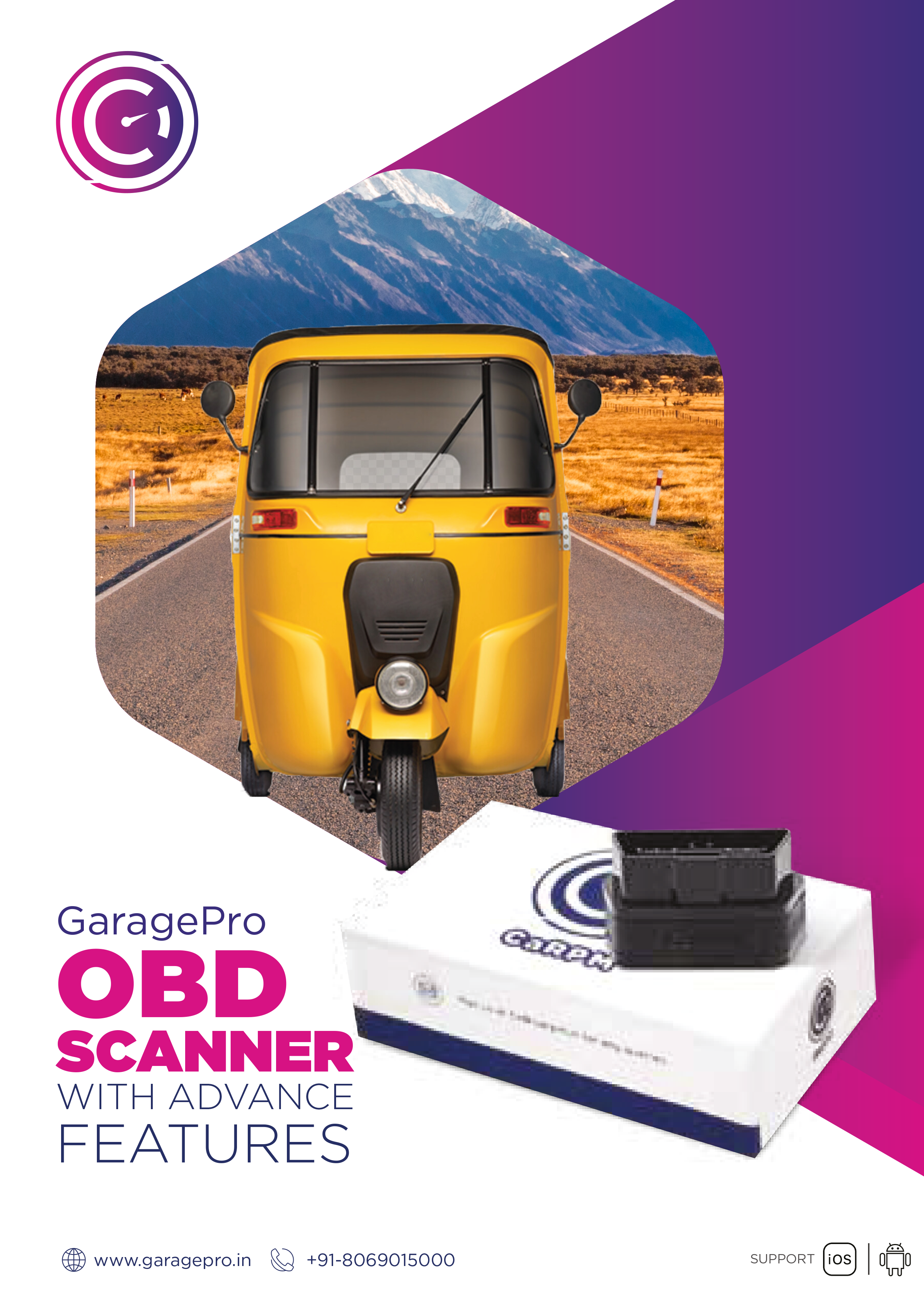 GaragePro OBD Scanner for three Wheelers